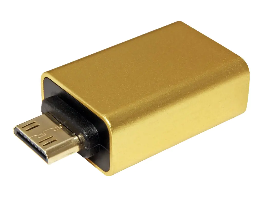Roline Gold - HDMI-Adapter - 19 pin mini HDMI Type C männlich zu HDMI weiblich - Gold