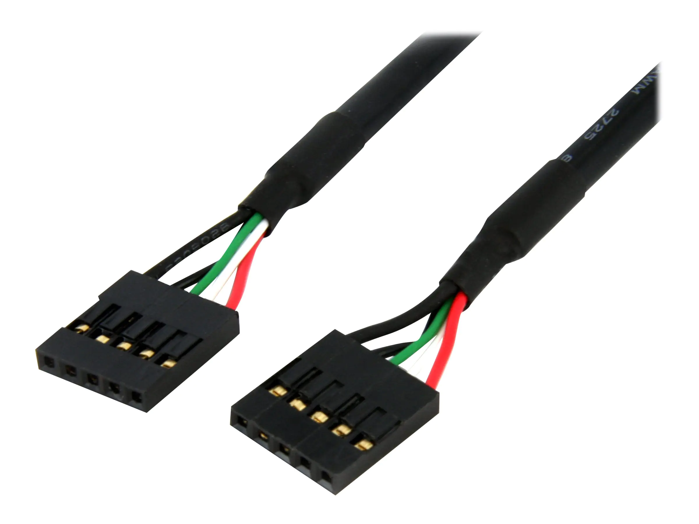 StarTech USB 2.0 Kabel Verlängerung intern 5 pol - 1 x IDC (5 pin) Pfostenbuchse auf 1 x IDC (5 pin) Pfostenbuchse Kabellänge 60cm - USB-Kabel - IDC 5-polig (W) zu IDC 5-polig (W) - USB 2.0 - 60.7 cm - Schwarz