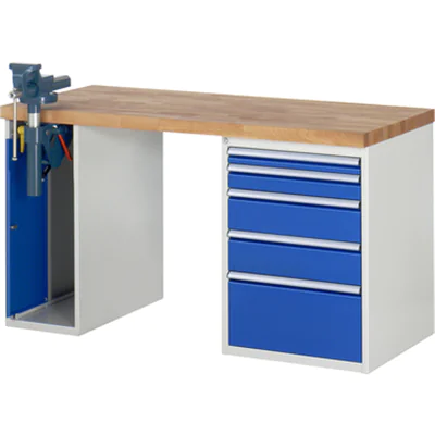 RAU Werkbank 7000 1.500 x 890 x 700 mm (B x H x T) enzianblau lichtgrau