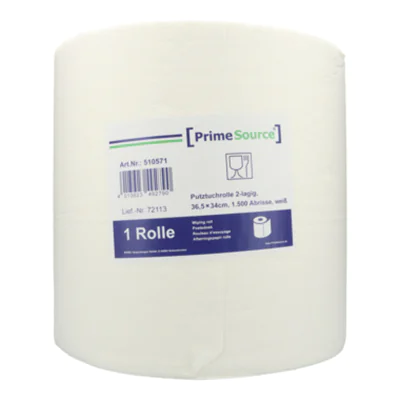 PrimeSource Putzrolle 36,5 cm x 510 m (B x L) 2-lagig Tissue weiß PrimeSource Putzrolle 36,5 cm x 510 m (B x L) 2-lagig Tissue weiß