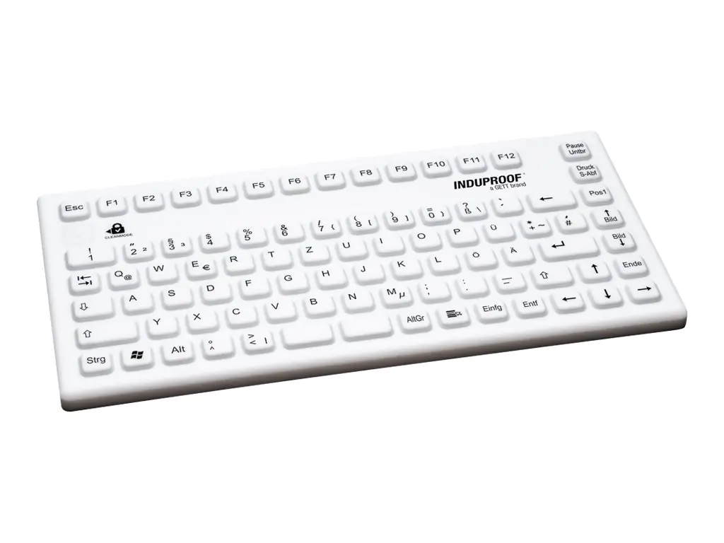 GETT InduKey InduProof SMART COMPACT - Tastatur - USB - Schweiz - Weiß - KG21247