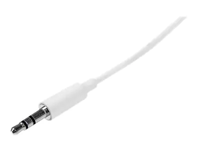StarTech 3m Stereo Audiokabel 3,5mm Klinke - Stecker/Stecker - Weiß - Aux Kabel - Audiokabel - mini-phone stereo 3.5 mm männlich zu mini-phone stereo 3.5 mm männlich - 3 m - weiß - für P/N: PEXSOUND7CH