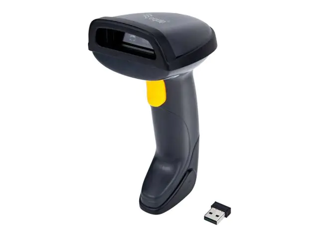 Equip Barcode Handscanner 2D Laser mit Halterung 2.4GHz sw - Handscanner