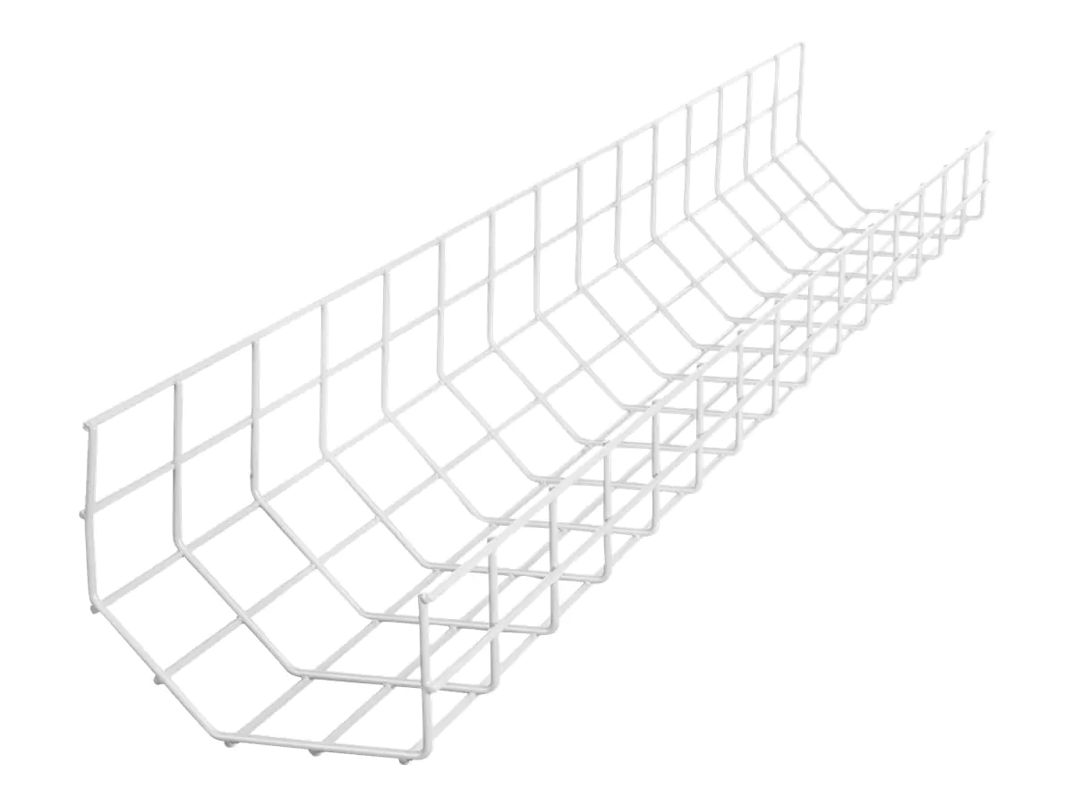 R-Go Steel Basic Kabelschacht, silber - Kabelmanagementfach - 75 cm - weiß