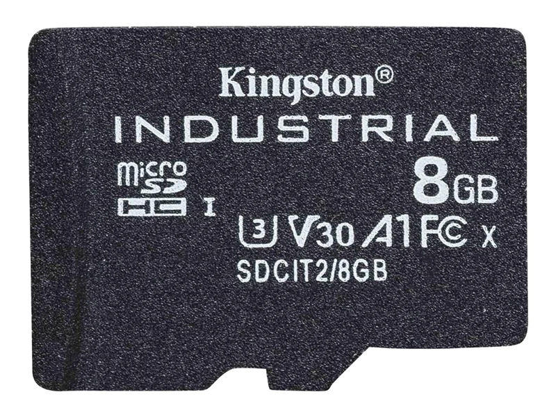 Kingston Industrial - Flash-Speicherkarte - 8 GB - A1 / Video Class V30 / UHS-I U3 / Class10 - microSDHC UHS-I Kingston Industrial - Flash-Speicherkarte - 8 GB - A1 / Video Class V30 / UHS-I U3 / Class10 - microSDHC UHS-I