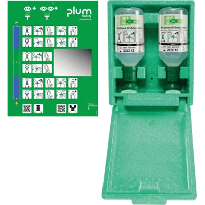 PLUM Augenspülwandbox 4650 mit 2x500 ml Plum Eyewash PLUM Augenspülwandbox 4650 mit 2x500 ml Plum Eyewash