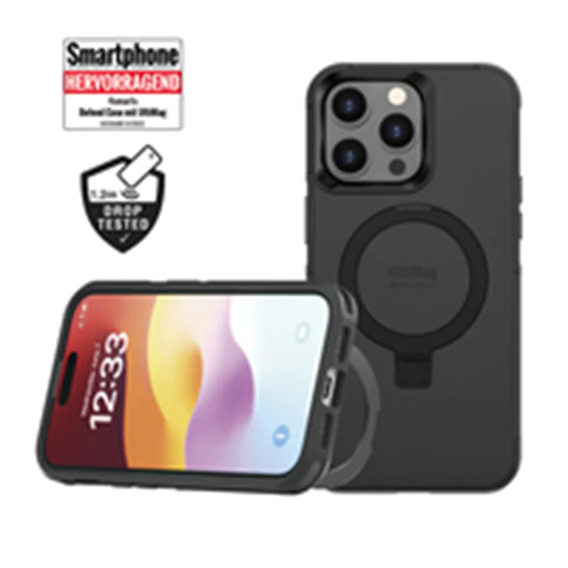 4smarts Defend Case Magic Stand Backcover Apple iPhone 15 Pro Max Schwarz MagSafe kompatibel - (Schutz-)hülle 540585
