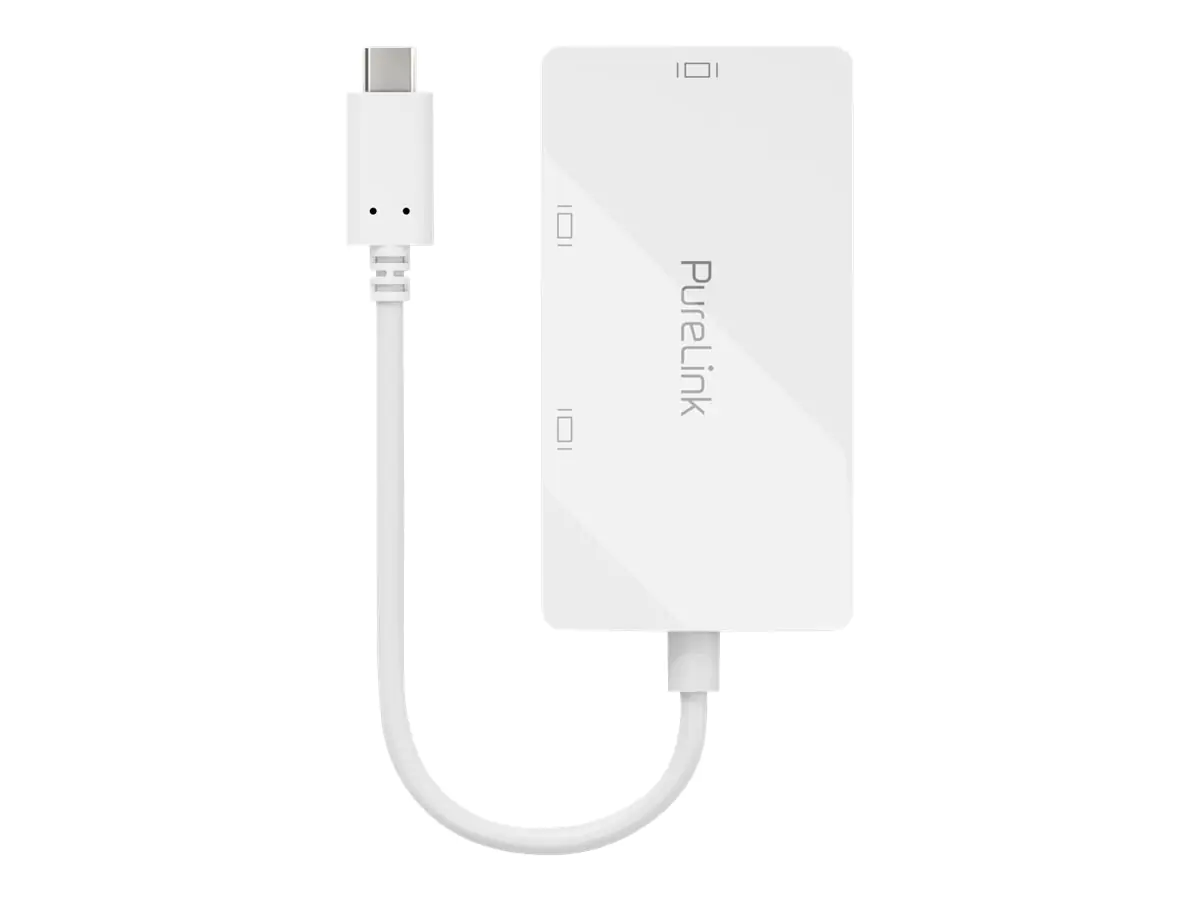PureLink iSerie - Externer Videoadapter - USB-C 3.1 - DVI, HDMI, VGA - weiß - retail