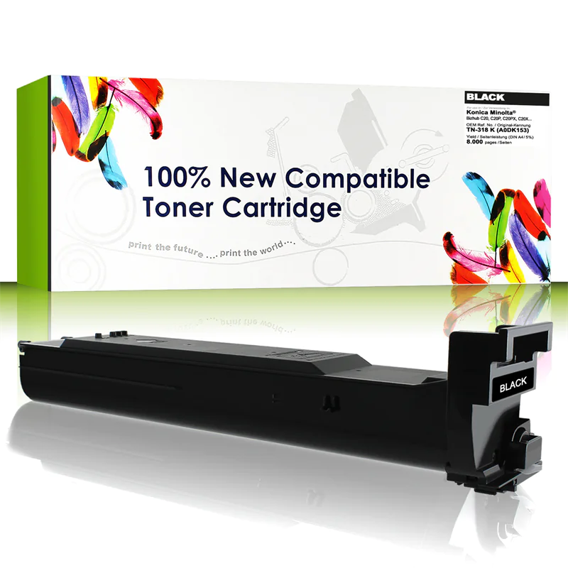 CartridgeWeb Toner kompatibel zu Konica Minolta A0DK153 TN-318 K Schwarz 8.000 Seiten Große