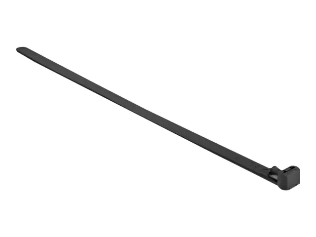 Delock Kabelbinder - hitzebeständig, wiederverwendbar - 15 cm - Schwarz (Packung mit 10