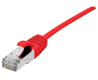 Dexlan - Patch-Kabel - RJ-45 (M) zu RJ-45 (M) - 10 m - 4.8 mm - SFTP - CAT 6a - halogenfrei, ohne Haken - Rot