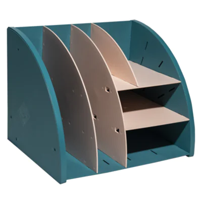 Exacompta Tischorganizer Skandi 36 x 29,5 x 29,5 cm (B x H x T) nicht gefüllt Polystyrol, recycelt pazifikblau/nude