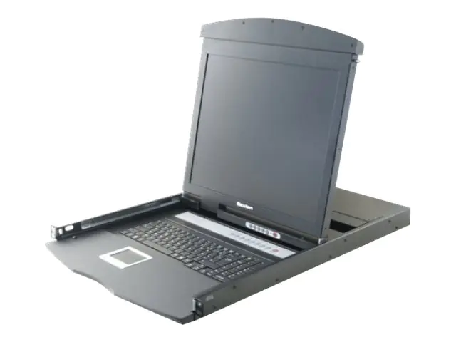 Dexlan - Dual Rail - KVM-Konsole - USB - Französisch AZERTY - 48.3 cm (19") - Rack - einbaufähig - 1920 x 1080 Full HD (1080p) @ 60 Hz - VGA - 1U