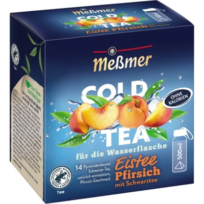 Meßmer Tee Cold Eistee Pfirsich 14 Btl./Pack. Meßmer Tee Cold Eistee Pfirsich 14 Btl./Pack.