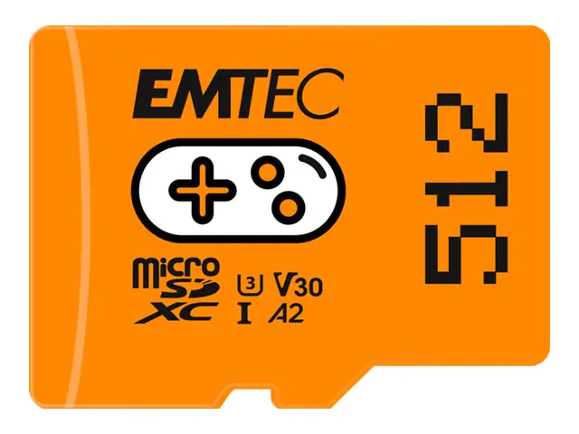 EMTEC Gaming - Flash-Speicherkarte - 512 GB - A2 / Video Class V30 / UHS-I U3 - microSDXC UHS-I - orange