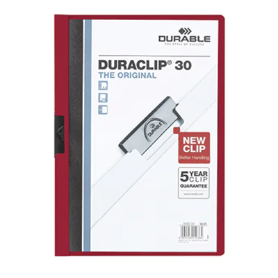 DURABLE Klemmmappe DURACLIP 30 220031 DIN A4 Hartfolie aubergine DURABLE Klemmmappe DURACLIP 30 220031 DIN A4 Hartfolie aubergine