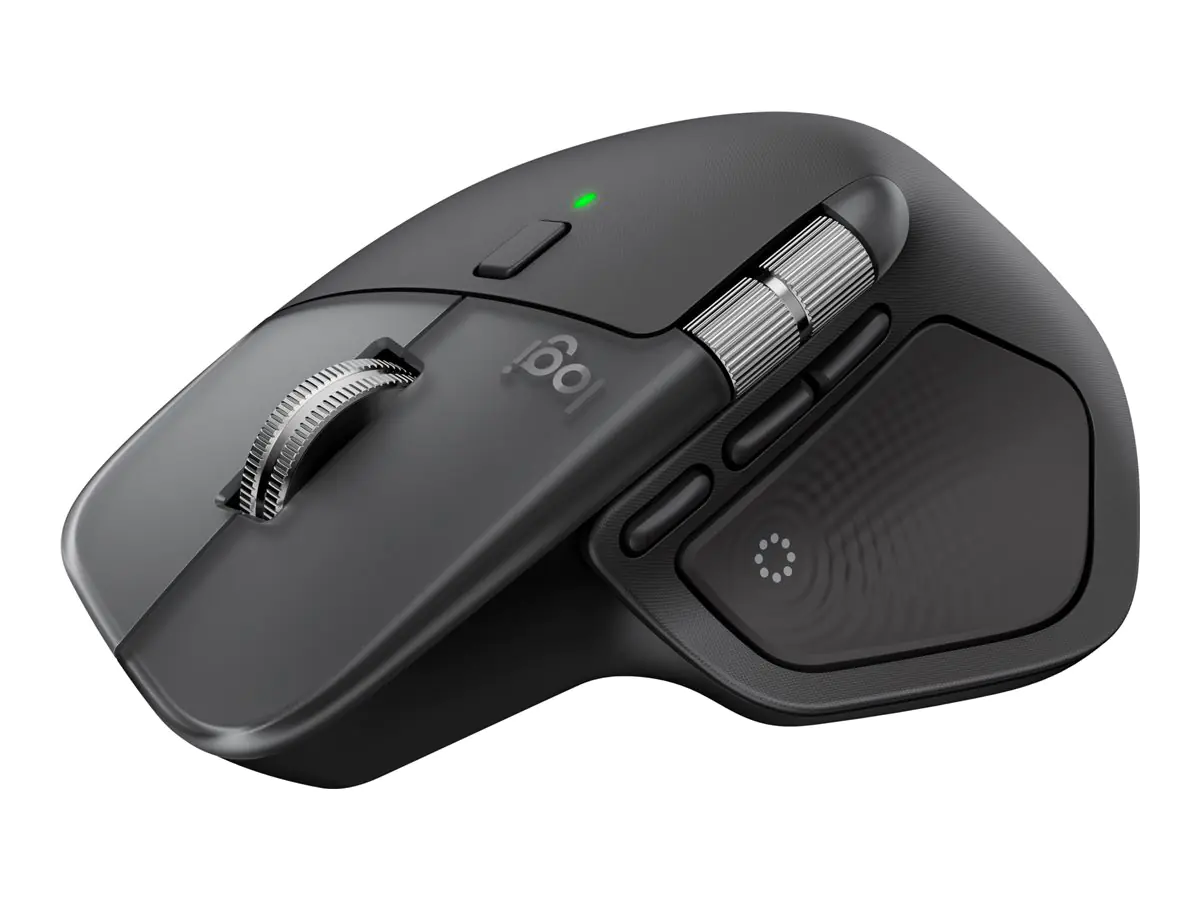 Logitech MX Master 4 for Mac - Maus - 8 Tasten - kabellos - Bluetooth, 2.4 GHz - kabelloser Empfänger (USB) 910-007577