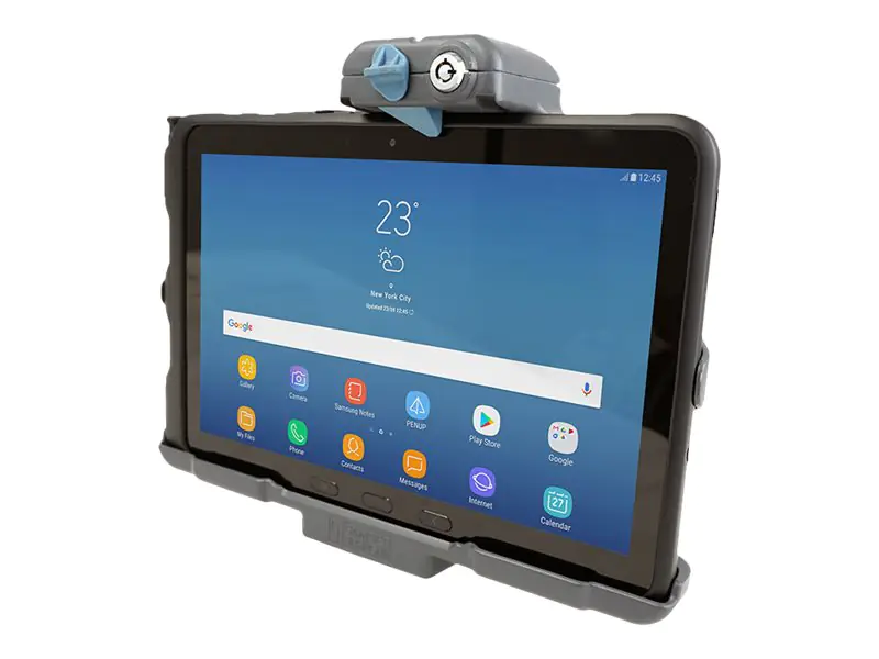 Gamber-Johnson - Kfz-Ladeschale + Kfz-Netzteil - 1.5 A - 3 Ausgabeanschlussstellen (2 x USB, Pogo) - für Samsung Galaxy Tab Active Pro