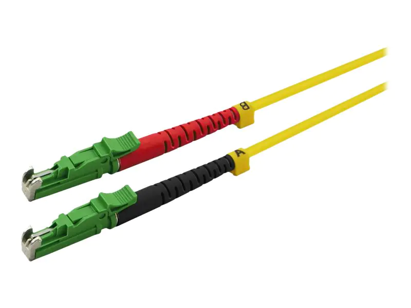 Helos - Patch-Kabel - E2000/APC Einzelmodus zu E2000/APC Einzelmodus - 7.5 m - Glasfaser - Duplex - 9/125 Mikrometer - OS2 - Gelb