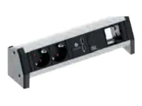 Bachmann DESK 1 - Steckdosenleiste - Wechselstrom 230 V - Eingabe, Eingang GST18 - Ausgangsanschlüsse: 2 (French / UTE) 902.0185