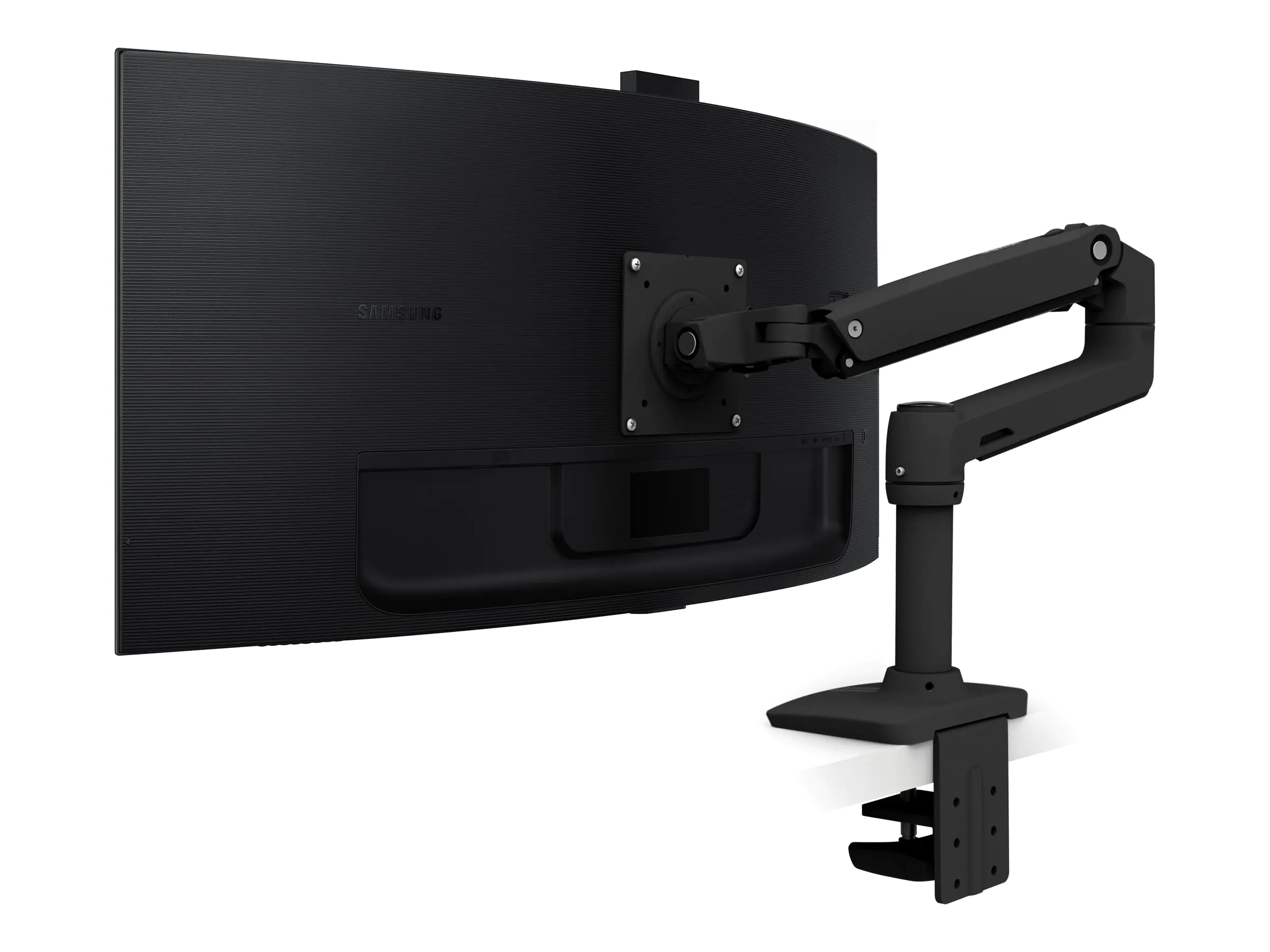 Ergotron LX - Befestigungskit (Gelenkarm, Spannbefestigung für Tisch, Tischplattenbohrung, 8" Stange) - Konstante Krafttechnologie - für LCD-Display - Aluminium - mattschwarz - Bildschirmgröße: bis zu 86,4 cm (bis zu 34 Zoll) 45-241-224