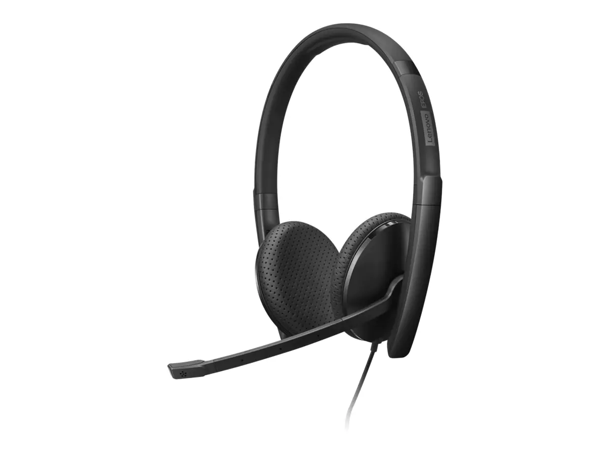 Lenovo - VoIP-Hörer - On-Ear - kabelgebunden - USB-C - Schwarz