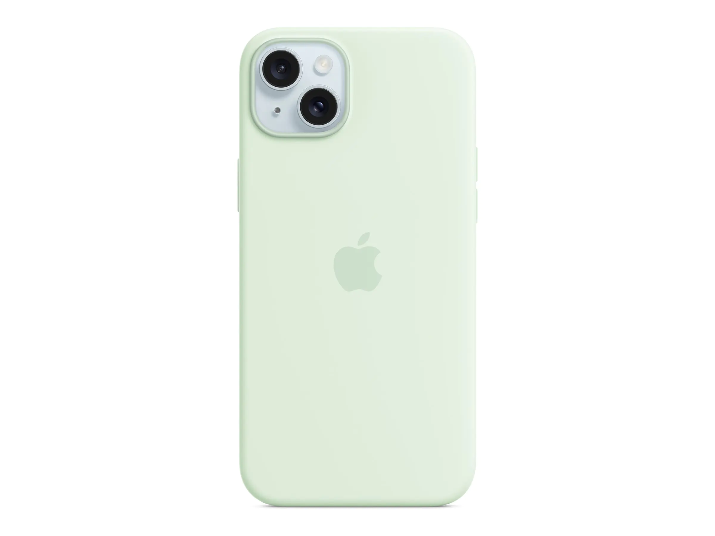 Apple - Hintere Abdeckung für Mobiltelefon - kompatibel mit MagSafe - Silikon - Soft Mint - für iPhone 15 Plus