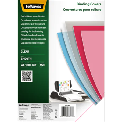 Fellowes® Deckblattfolie DIN A4 0,15mm PET transparent 100 St./Pack.