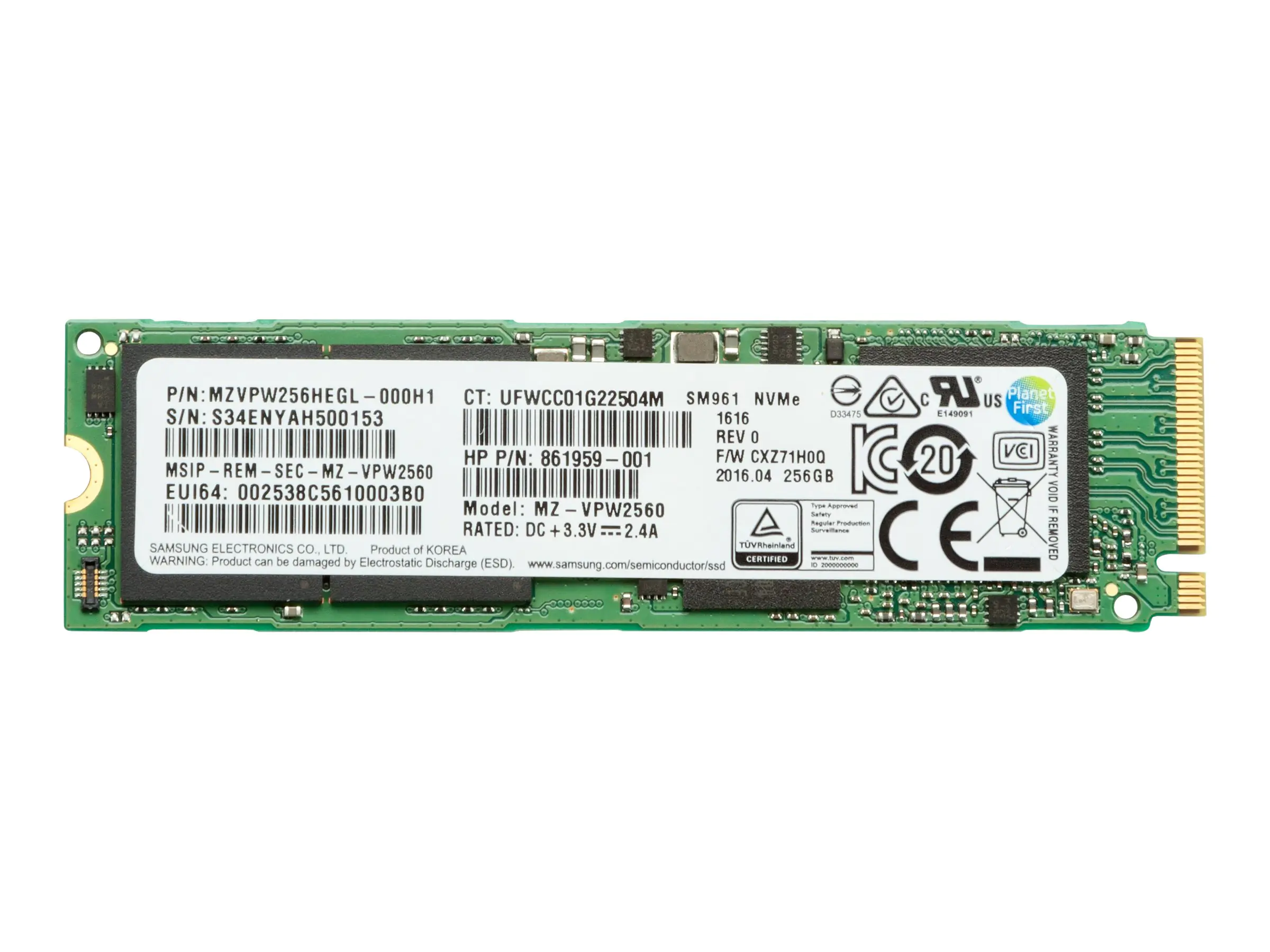 HP Z Turbo Drive - SSD - verschlüsselt - 256 GB - intern - M.2 - Self-Encrypting Drive (SED) 4YZ41AA