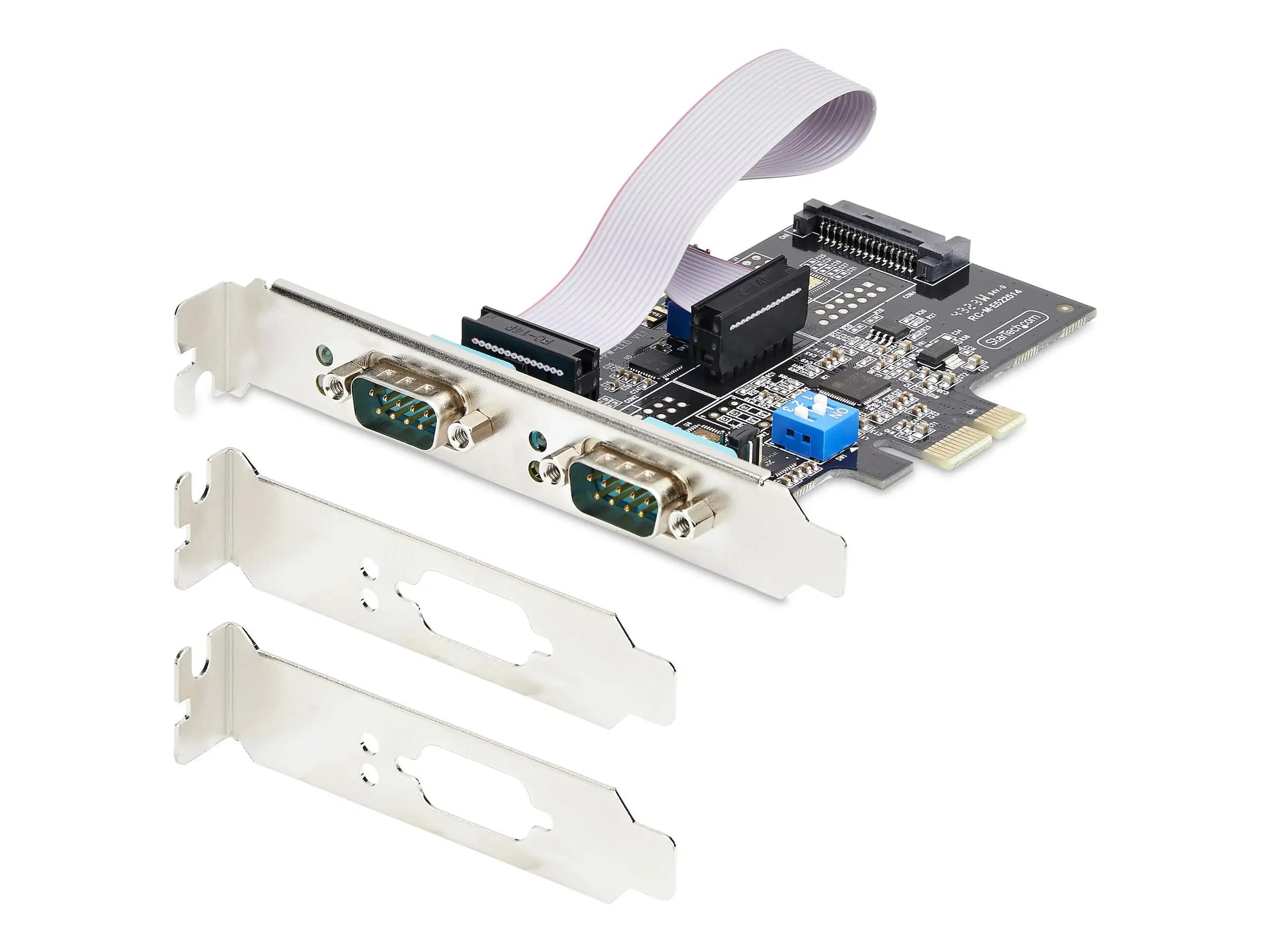 StarTech 2-Port Serielle PCIe Karte, RS232/RS422/RS485 Serielle Karte - Serieller Adapter - PCIe Low-Profile - RS-232 x 2 - Schwarz - TAA-konform StarTech 2-Port Serielle PCIe Karte, RS232/RS422/RS485 Serielle Karte - Serieller Adapter - PCIe Low-Profile - RS-232 x 2 - Schwarz - TAA-konform