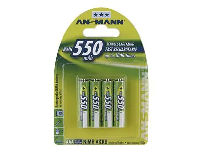 Ansmann Akku NiMH Energy AAA Micro LR03 550 mAh 1,2V 4er Blister 5030772 Ansmann Akku NiMH Energy AAA Micro LR03 550 mAh 1,2V 4er Blister 5030772