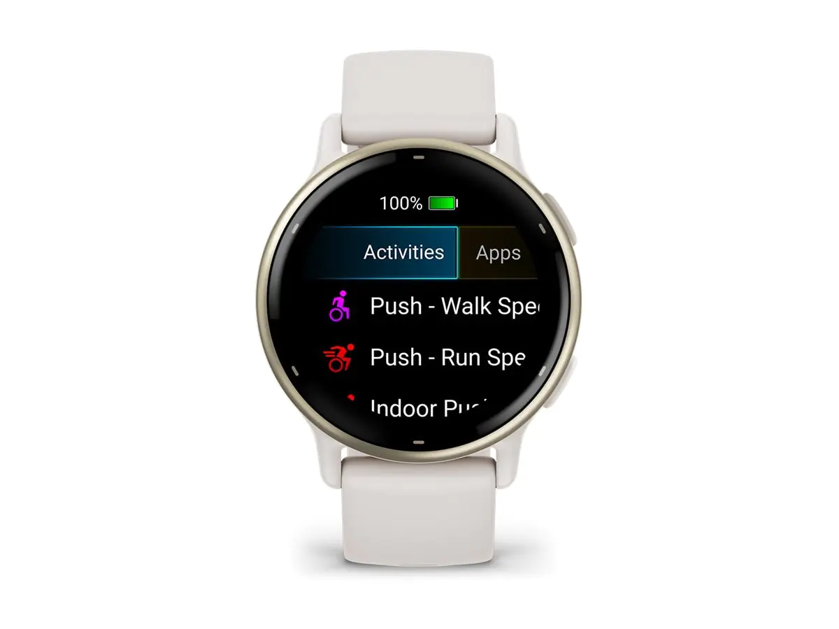 Garmin vívoactive 5 - Ivory - intelligente Uhr mit Band - Silikon - Handgelenkgröße: 125-190 mm - Anzeige 3.04 cm (1.2") - 4 GB - Bluetooth, ANT+, Wi-Fi - 26 g