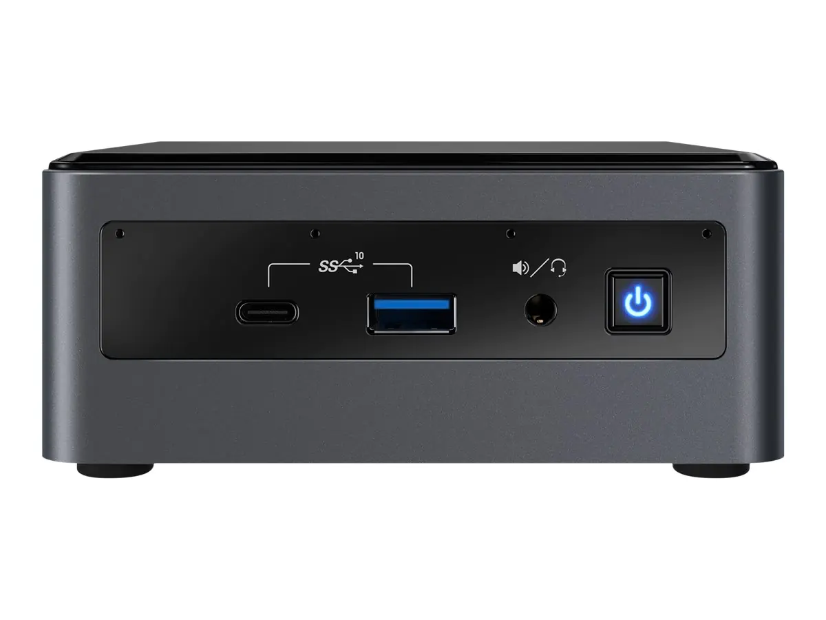 Intel Next Unit of Computing Kit 10 Performance - NUC10i7FNHJA - Barebone - Mini-PC - 1 x Core i7 10710U / 1.1 GHz - RAM 8 GB - HDD 1 TB - UHD Graphics - GigE - WLAN: Bluetooth 5.0, 802.11a/b/g/n/ac/ax - Win 10 Home 64-Bit