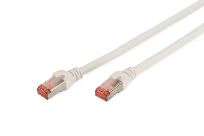 DIGITUS Professional - Patch-Kabel - RJ-45 (M) zu RJ-45 (M) - 1 m - SFTP - CAT 6 - IEEE 802.3 - halogenfrei, geformt, ohne Haken - weiß