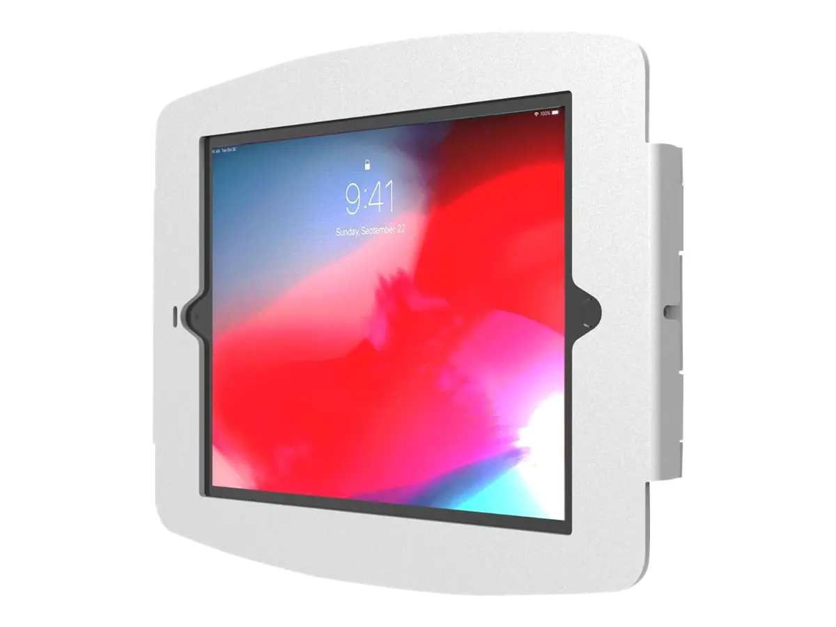 Compulocks iPad 10.2" Space Enclosure Wall Mount - Gehäuse - für Tablett - verriegelbar - hochwertiges Aluminium - weiß - Bildschirmgröße: 25.9 cm (10.2") - Montageschnittstelle: 100 x 100 mm - Wandmontage - für Apple 10.2-inch iPad (7. Generation, 8. Gen
