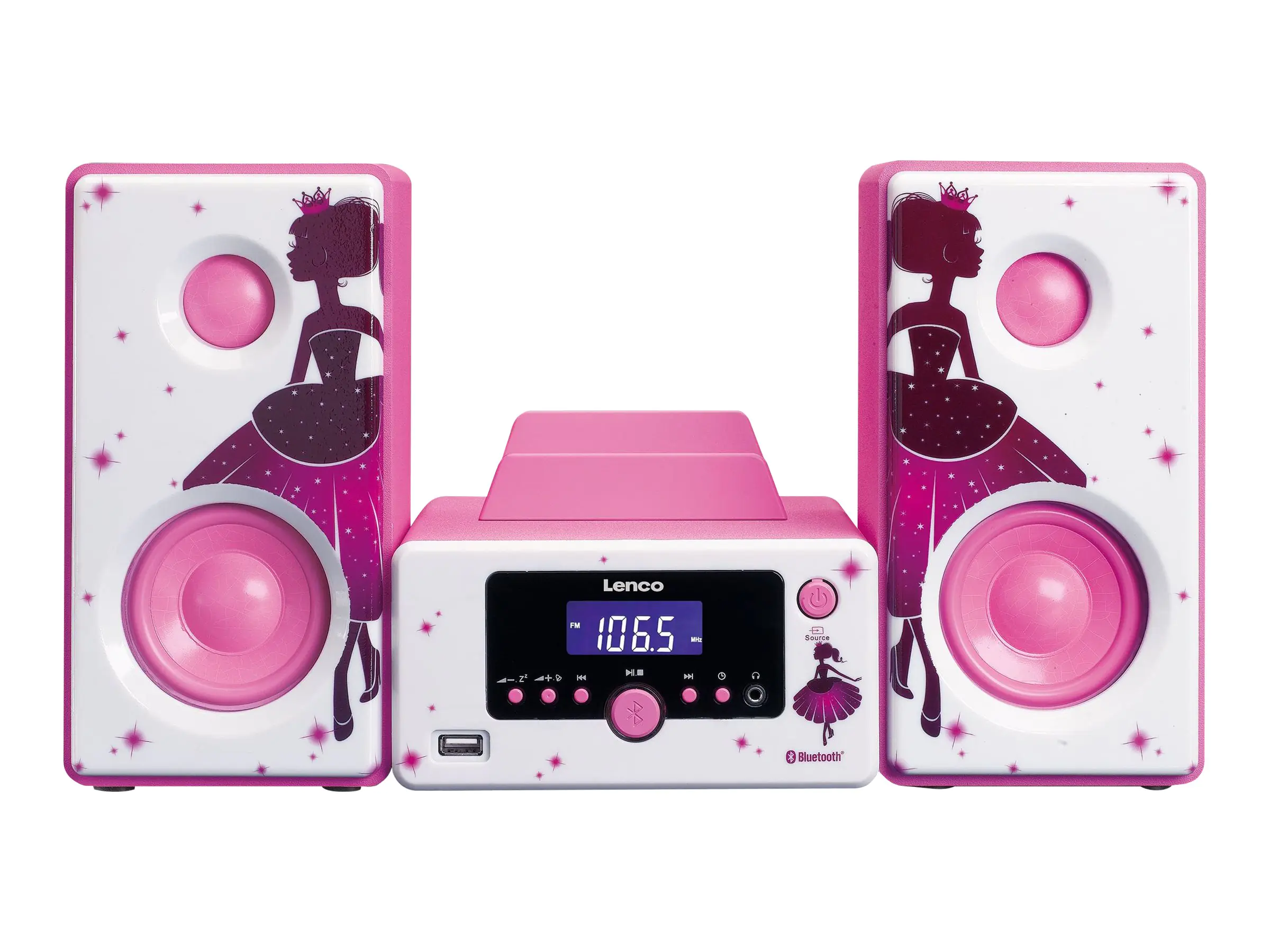 Lenco MC-020 Princess - Microsystem - 2 x 5 Watt - Prinzessin