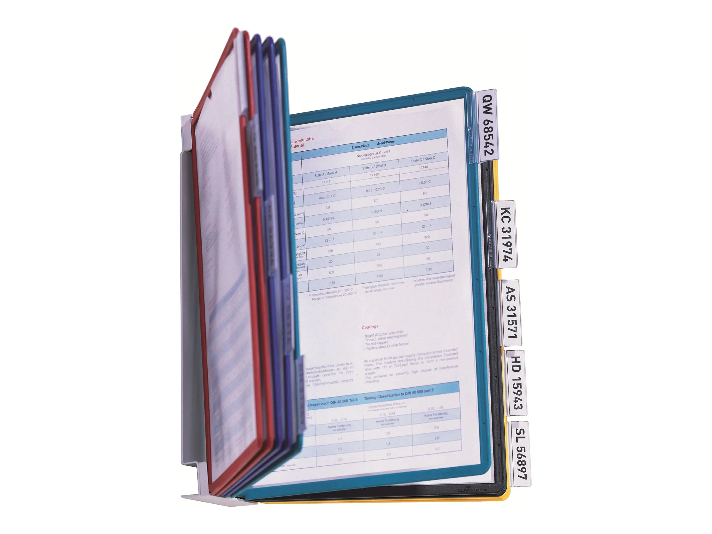 DURABLE Sichttafelwandhalter VARIO wall 10 556700 DIN A4 sortiert