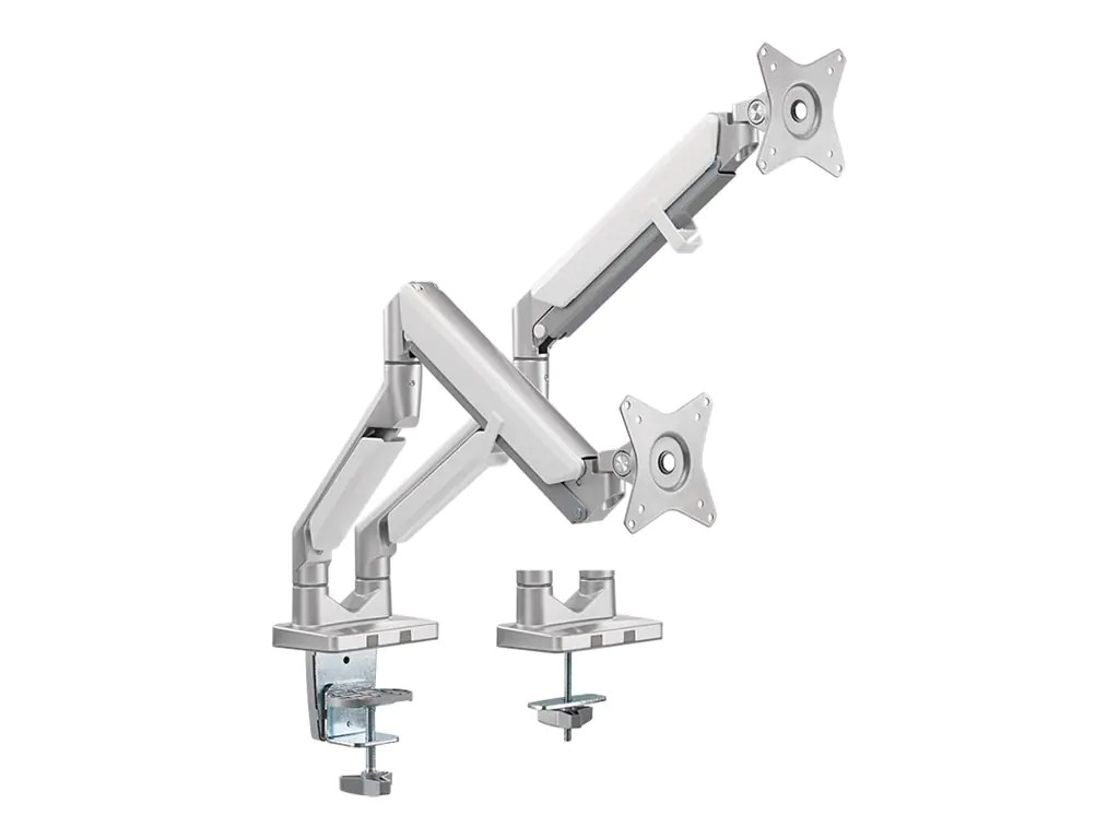 LogiLink - Befestigungskit - einstellbarer Arm - für 2 LCD-Displays / Curved LCD-Displays - Kunststoff, Aluminium, Stahl - Bildschirmgröße: 43.2-81.3 cm (17"-32") - Tischmontage