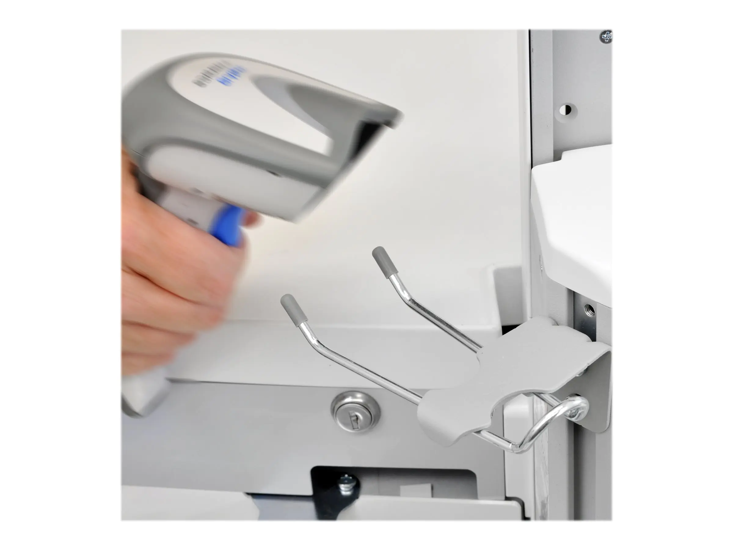 Ergotron - Montagekomponente (Halter, T-Slot-Halterung) - für Barcode-Scanner - Stahl, Aluminium - am Wagen montierbar - für Ergotron; StyleView Telepresence; TeachWell LCD Mobile Digital Platform