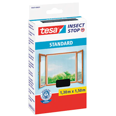 tesa Fliegengitter standard 55672-00021 1,3x1,5m anthrazit tesa Fliegengitter standard 55672-00021 1,3x1,5m anthrazit