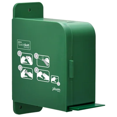 PLUM Bandagenspender QuickSoft 5,9 x 17 x 12,9 cm (B x H x T) nicht gefüllt Kunststoff grün PLUM Bandagenspender QuickSoft 5,9 x 17 x 12,9 cm (B x H x T) nicht gefüllt Kunststoff grün