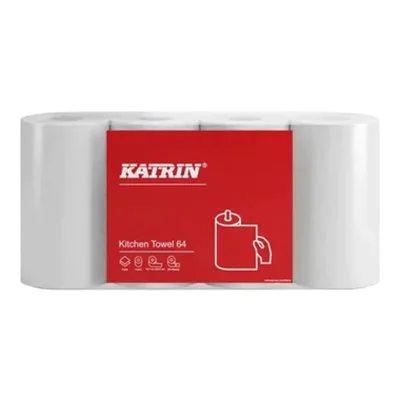 Katrin Küchenrolle 2-lagig Papier weiß 4 Rl./Pack.
