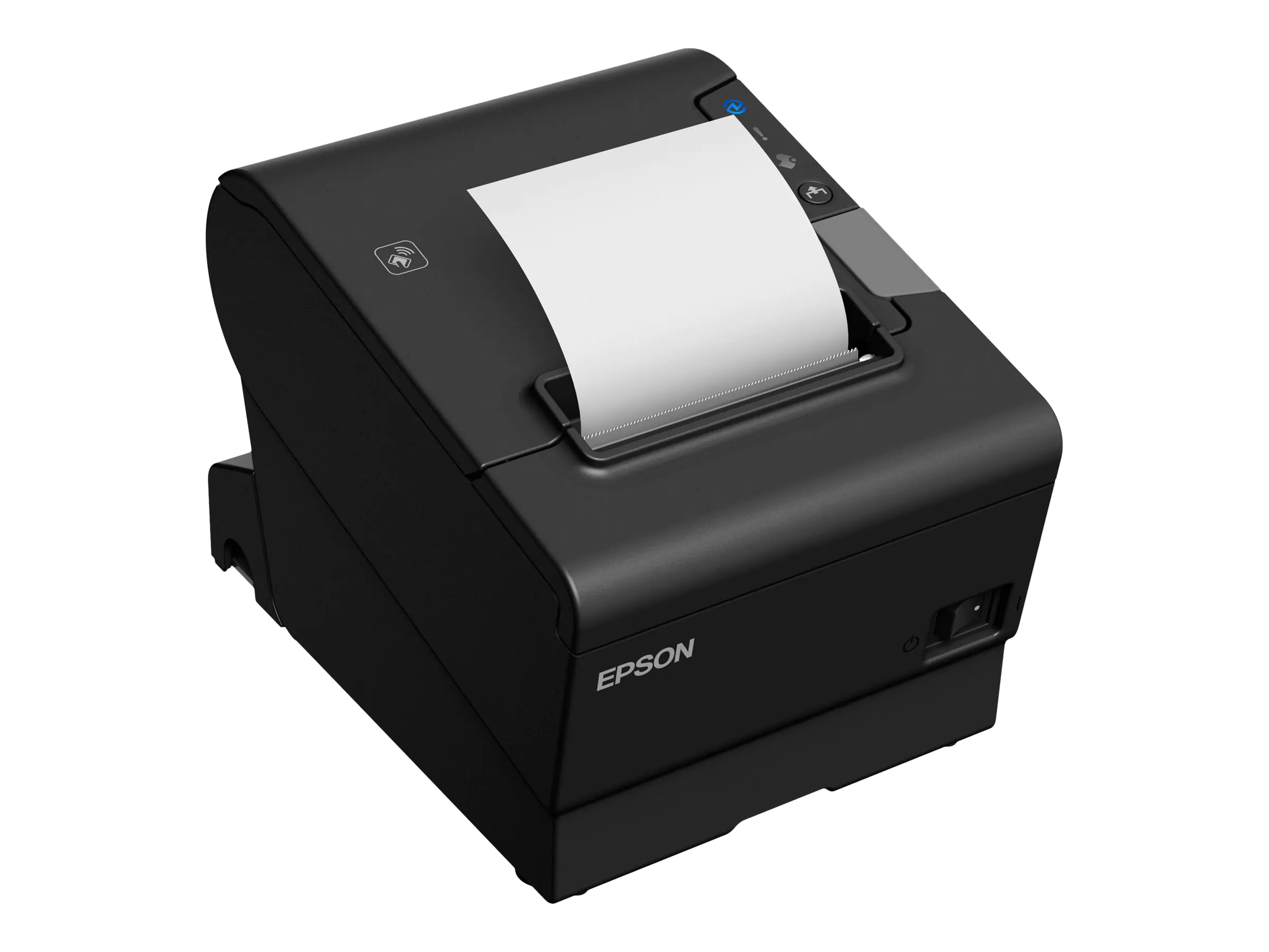 Epson TM-T88VI - Belegdrucker - Thermozeile - 8 cm Rolle - 180 dpi - bis zu 350 mm/Sek. - LAN, PoweredUSB - Cutter - Teilschnittschneider - Schwarz