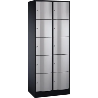 C+P Schließf.schrank 8570272S10412 10Fächer 1950x770x540mm sgr/wsalu