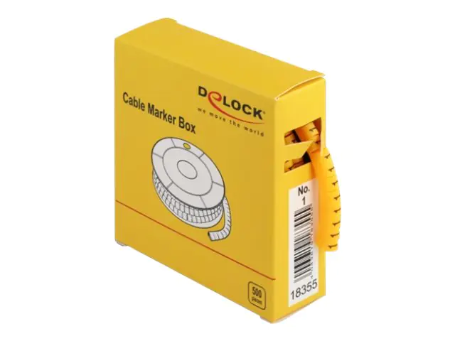 Delock Cable Marker Box, No. 1 - Leitungs- / Kabel-Marker (vorgedruckt) 18355