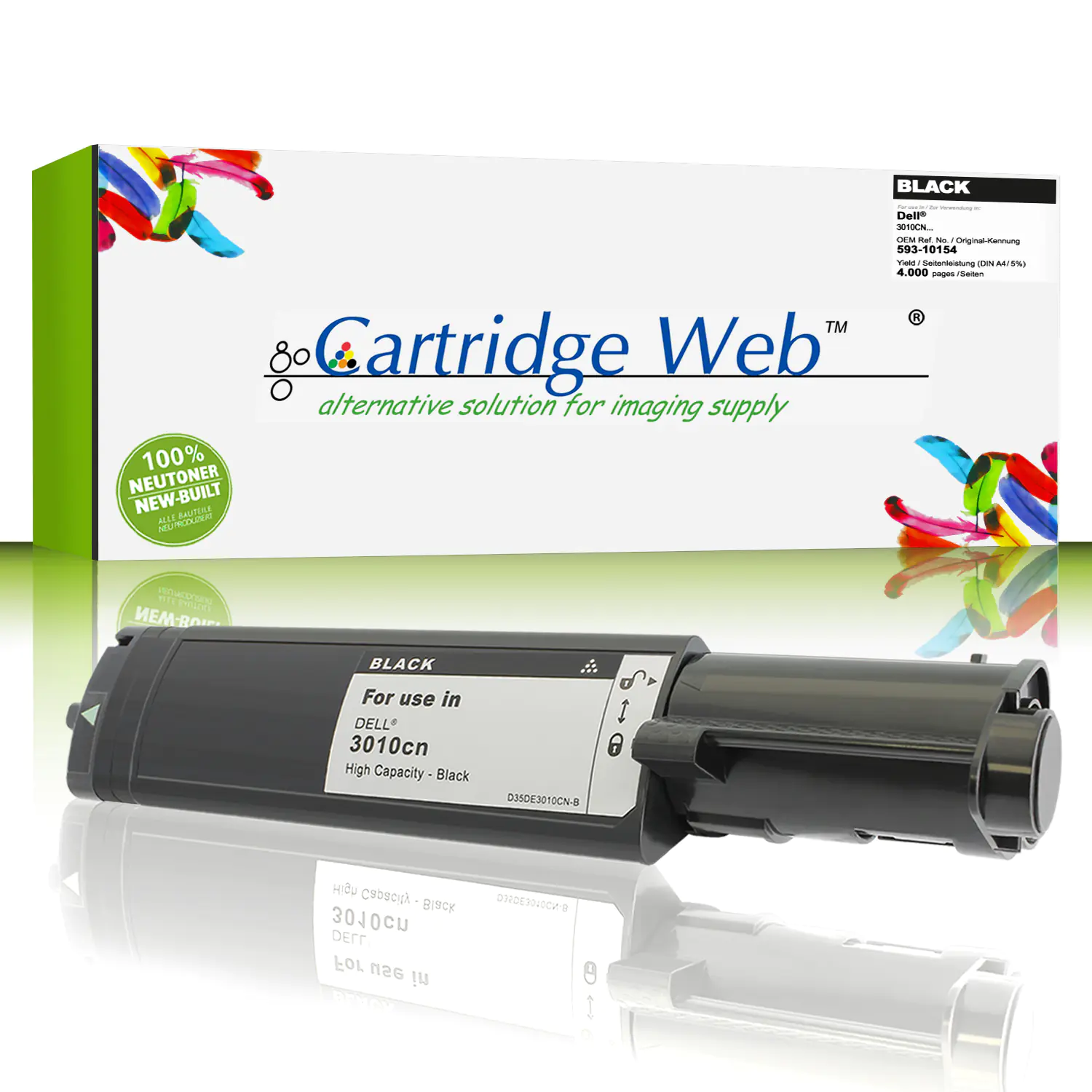 CartridgeWeb Toner kompatibel zu Dell 593-10154 JH565 schwarz 4.000 Seiten Große Füllmenge 1 CartridgeWeb Toner kompatibel zu Dell 593-10154 JH565 schwarz 4.000 Seiten Große Füllmenge 1