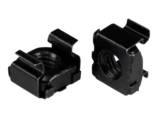 StarTech M6 Käfigmutter - 50er Pack - Schwarz - M6 Montagemutter für Server Rack und Serverschrank - Käfigmuttern - Schwarz (Packung mit 50) - für P/N: RACK-18U-20-WALL-OA, RACK-21U-20-WALL-OA, RACK-24U-20-WALL-OA, RK12OD2, RK3236BKF