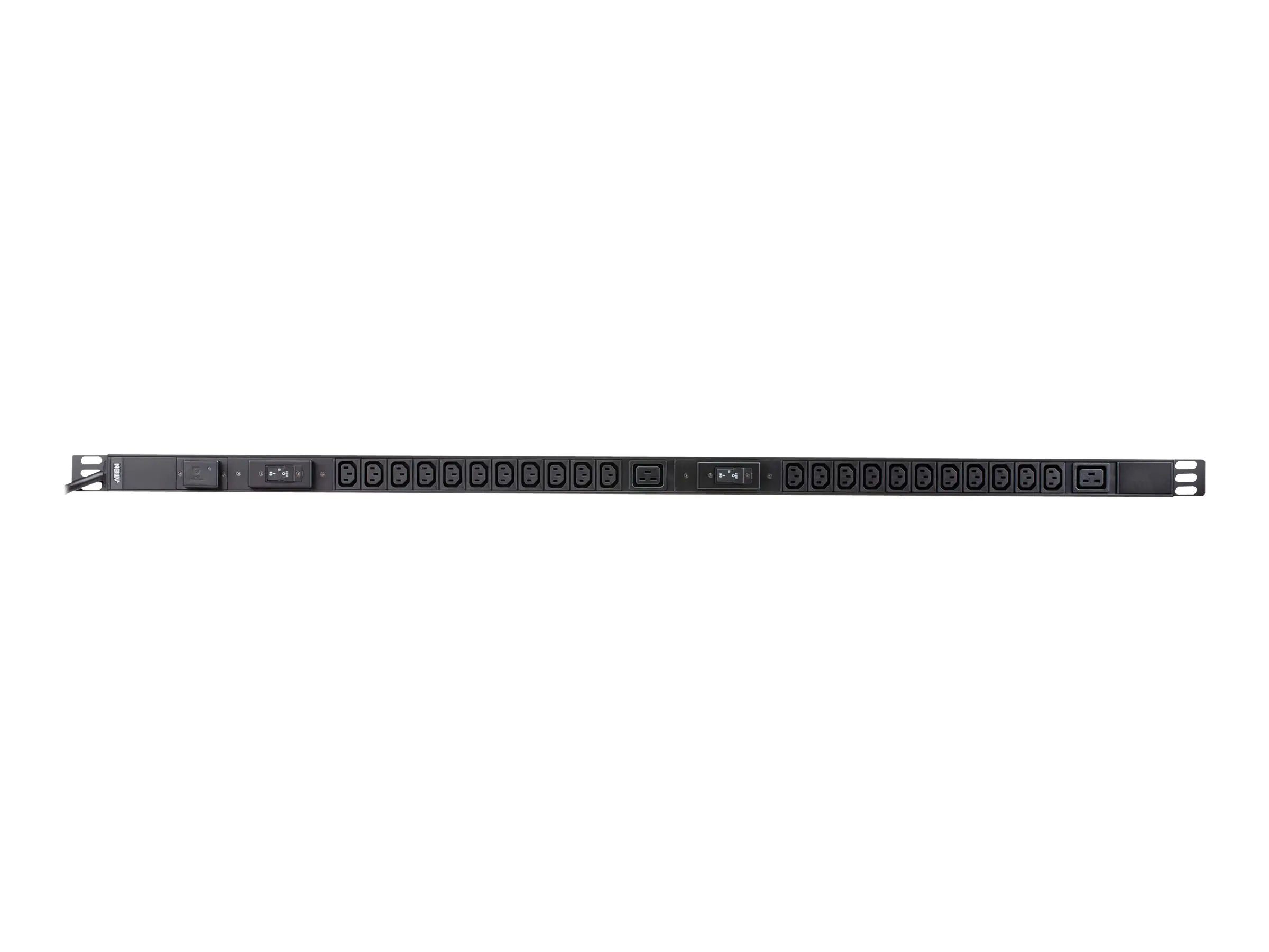 ATEN Basic PDU PE0324SG - Stromverteilungseinheit (Rack - einbaufähig) - Wechselstrom 100-240 V - 7680 VA - Eingabe, Eingang IEC 60309 32A - Ausgangsanschlüsse: 24 (2 x IEC 60320 C19, 22 x IEC 60320 C13) - 0U - 3.05 m Schnur