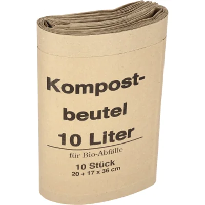 Müllsack Bio 20+16x36cm Papier braun 10 St./Pack. Müllsack Bio 20+16x36cm Papier braun 10 St./Pack.