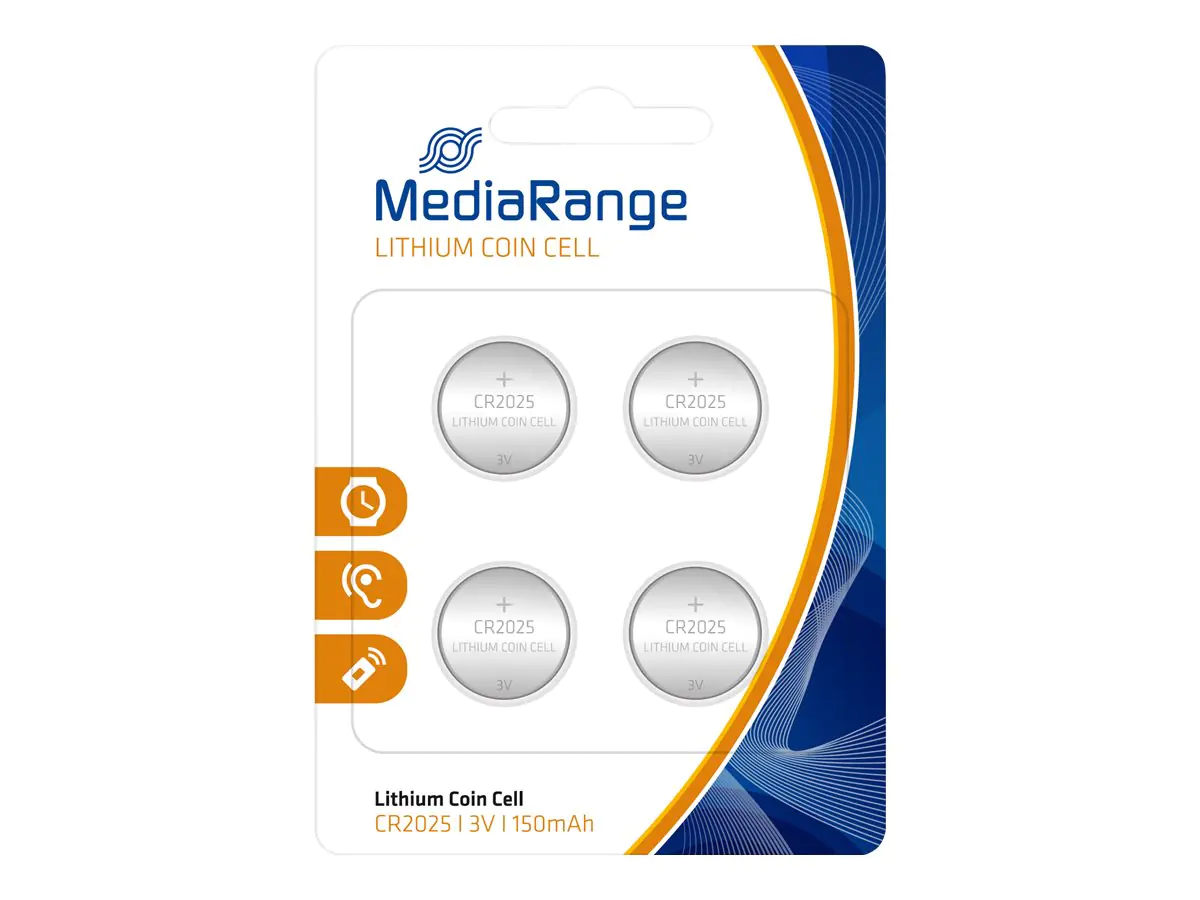 MediaRange - Batterie 4 x CR2025 - Li - 150 mAh MediaRange - Batterie 4 x CR2025 - Li - 150 mAh